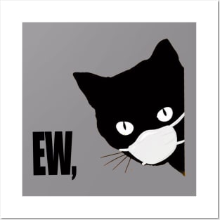 Funny Black Cat  t-shirt Posters and Art